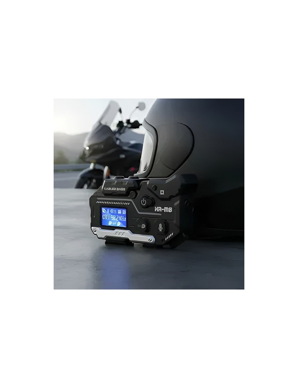 Intercomunicador Casco Moto Bluetooth Pantalla Led Kr-m8