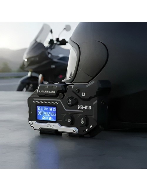 Intercomunicador Casco Moto Bluetooth Pantalla Led Kr-m8