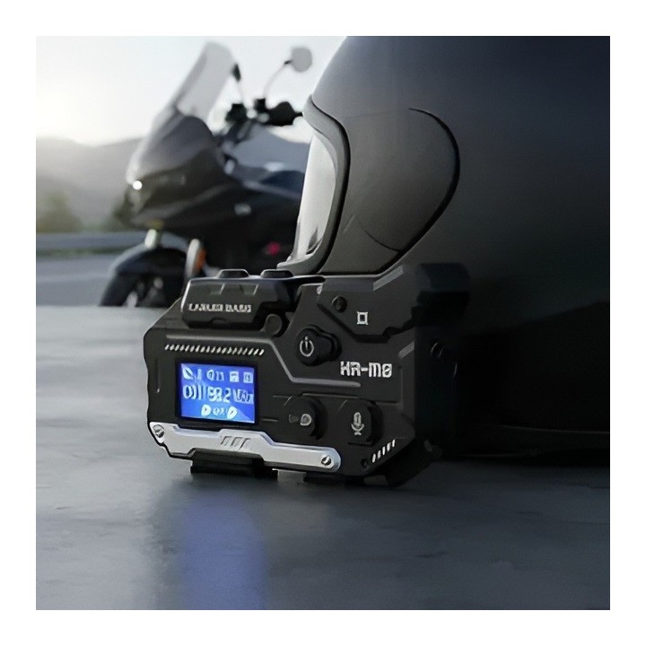 Intercomunicador Casco Moto Bluetooth Pantalla Led Kr-m8