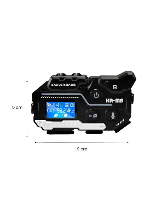 Intercomunicador Casco Moto Bluetooth Pantalla Led Kr-m8
