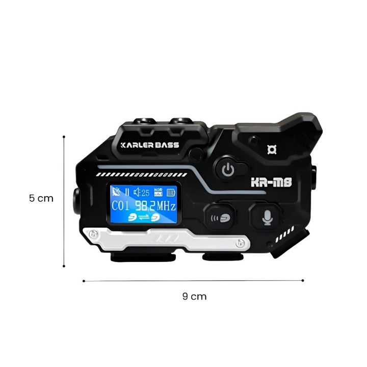 Intercomunicador Casco Moto Bluetooth Pantalla Led Kr-m8