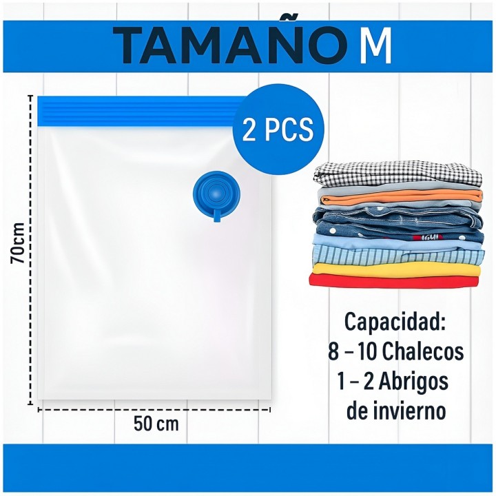 Bolsas Almacenamiento Al Vacio Ahorra Espacio Ropa Cobijas