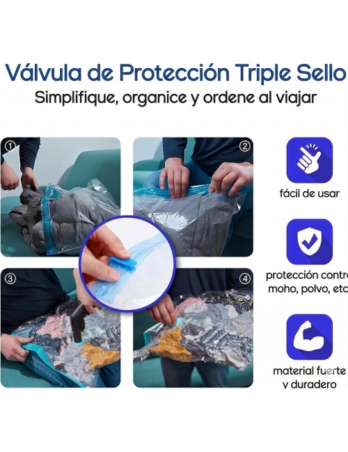 Bolsas Almacenamiento Al Vacio Ahorra Espacio Ropa Cobijas