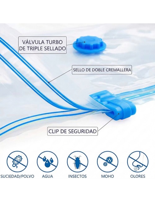 Bolsas Almacenamiento Al Vacio Ahorra Espacio Ropa Cobijas