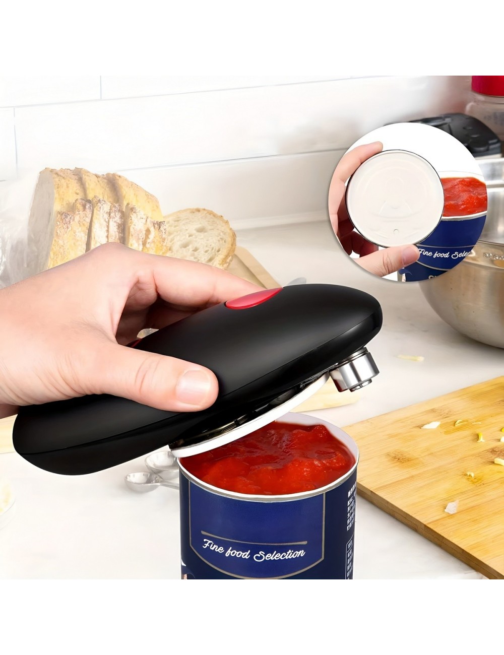 Abrelatas Electrico Automatico Profesional Sin Bordes Filoso