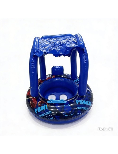Flotador Inflable Para Bebé Con Techo Parasol Tematico