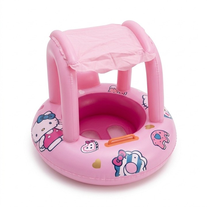 Flotador Inflable Para Bebé Con Techo Parasol Tematico