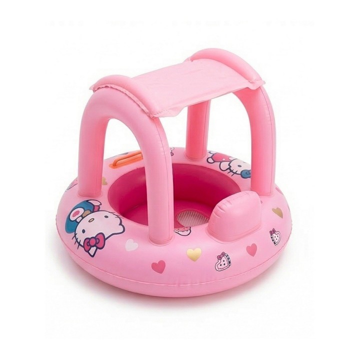 Flotador Inflable Para Bebé Con Techo Parasol Tematico