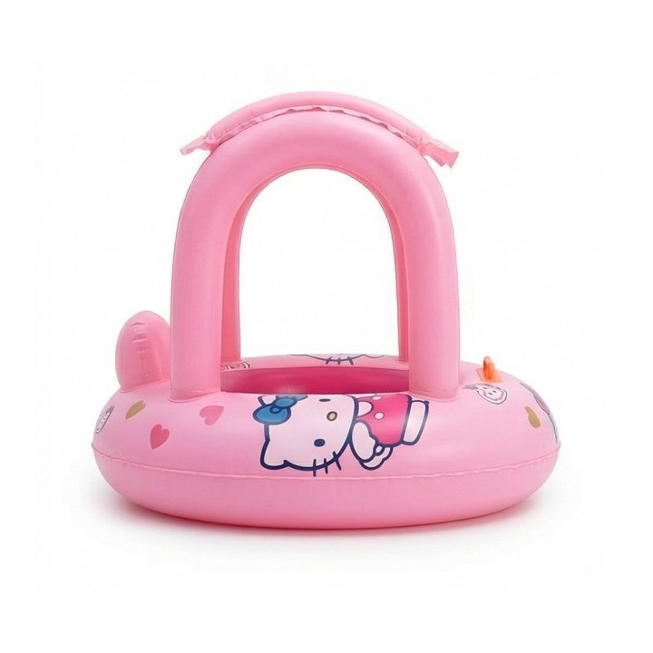 Flotador Inflable Para Bebé Con Techo Parasol Tematico