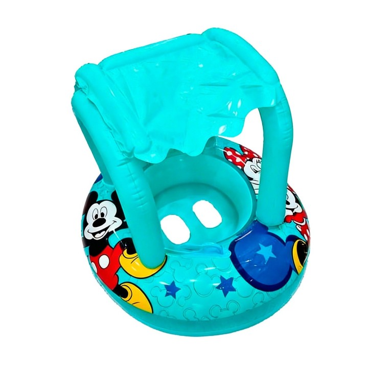 Flotador Inflable Para Bebé Con Techo Parasol Tematico