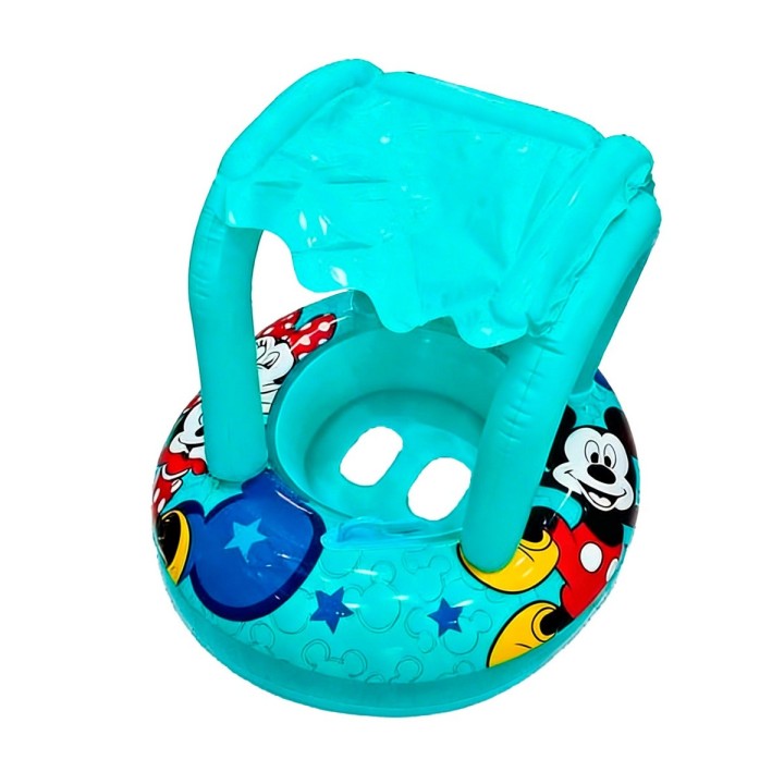 Flotador Inflable Para Bebé Con Techo Parasol Tematico