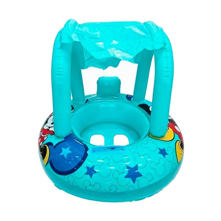 Flotador Inflable Para Bebé Con Techo Parasol Tematico