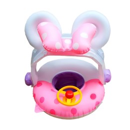 Flotador Inflable Para Niñas Diseño Princesas Techo Y Timón
