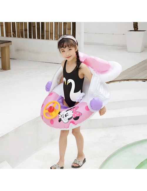 Flotador Inflable Para Niñas Diseño Princesas Techo Y Timón