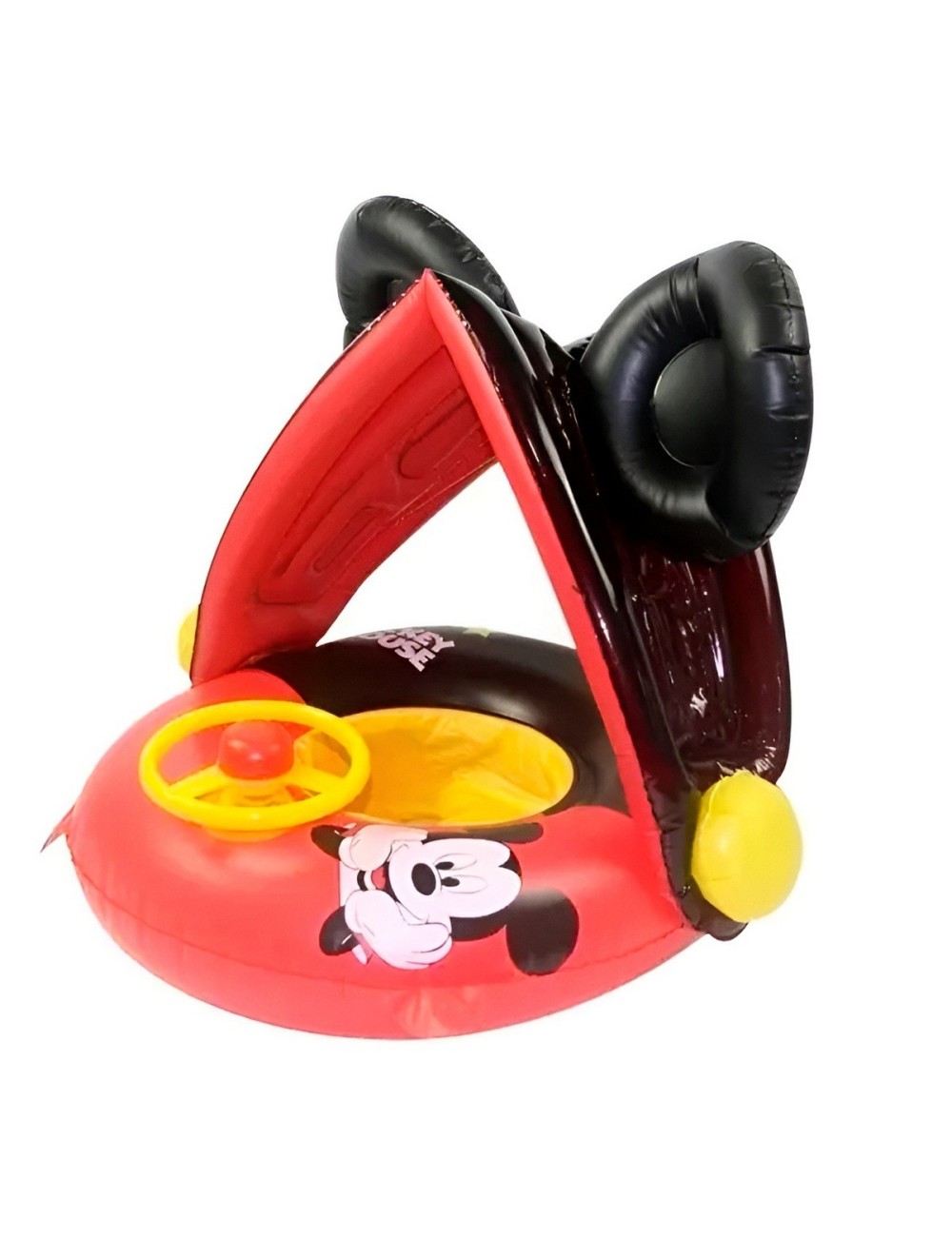Flotador Inflable Mickey Mouse Con Techo Parasol Y Volante
