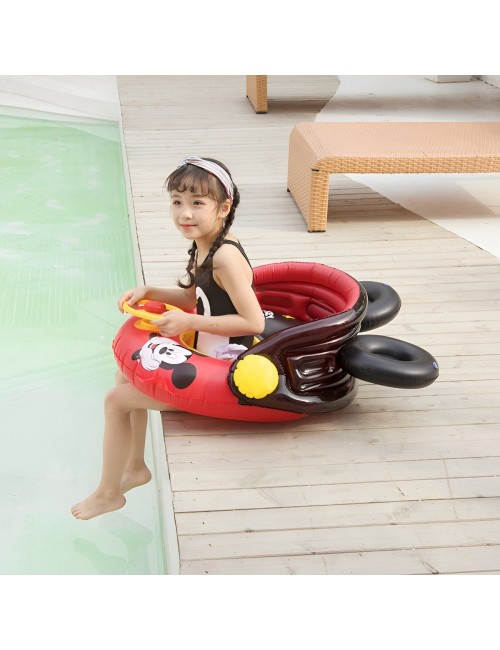 Flotador Inflable Mickey Mouse Con Techo Parasol Y Volante