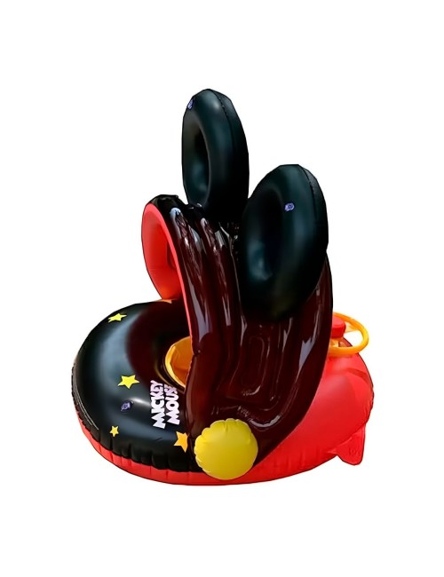 Flotador Inflable Mickey Mouse Con Techo Parasol Y Volante