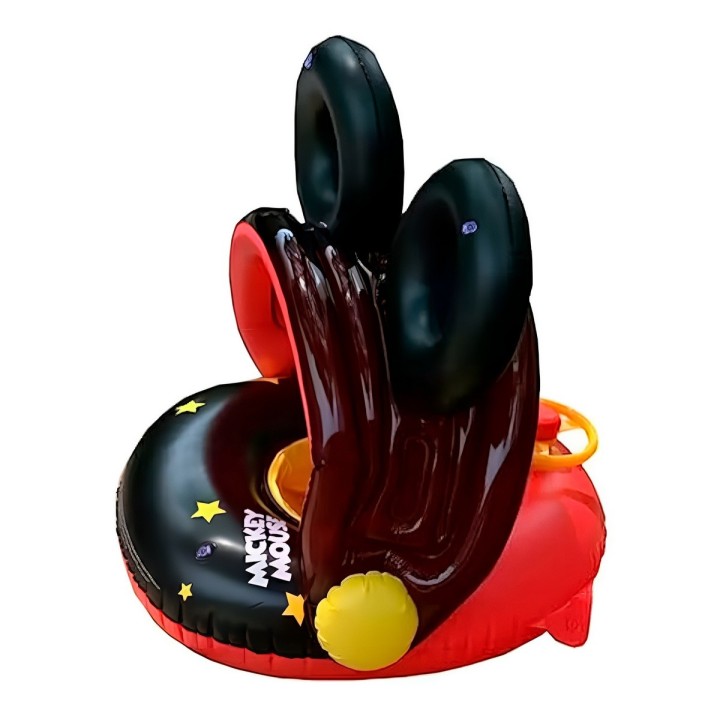 Flotador Inflable Mickey Mouse Con Techo Parasol Y Volante