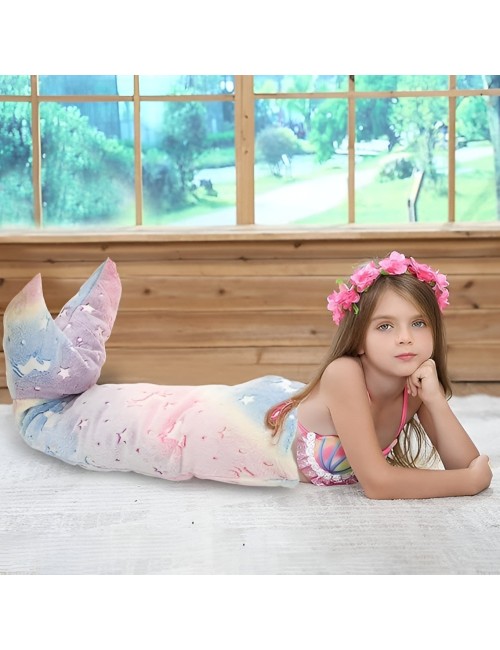 Manta Cola De Sirena Niñas Brilla En Oscuridad Saco Dormir