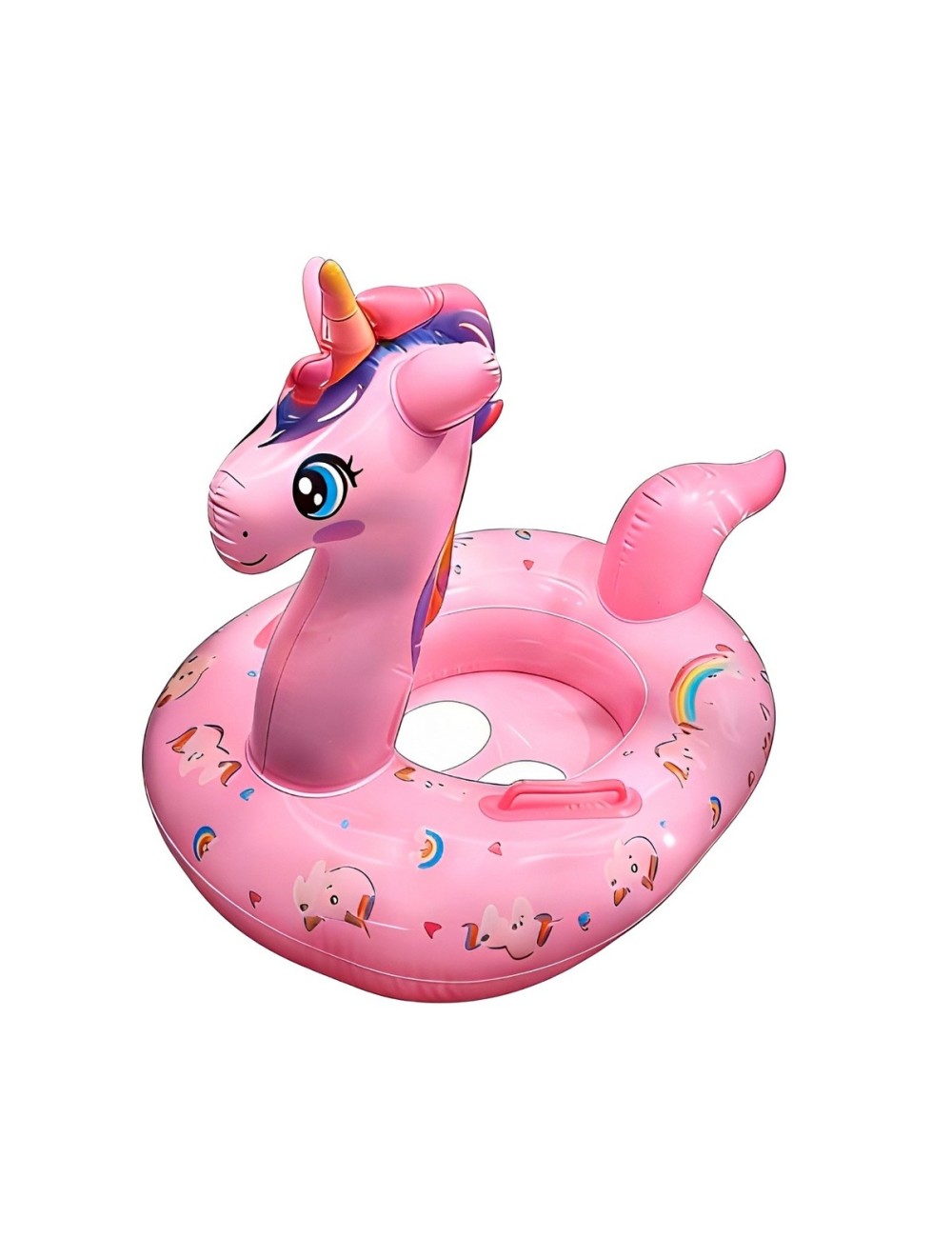 Flotador Inflable Para Niñas Diseño Unicornio Con Agarradera