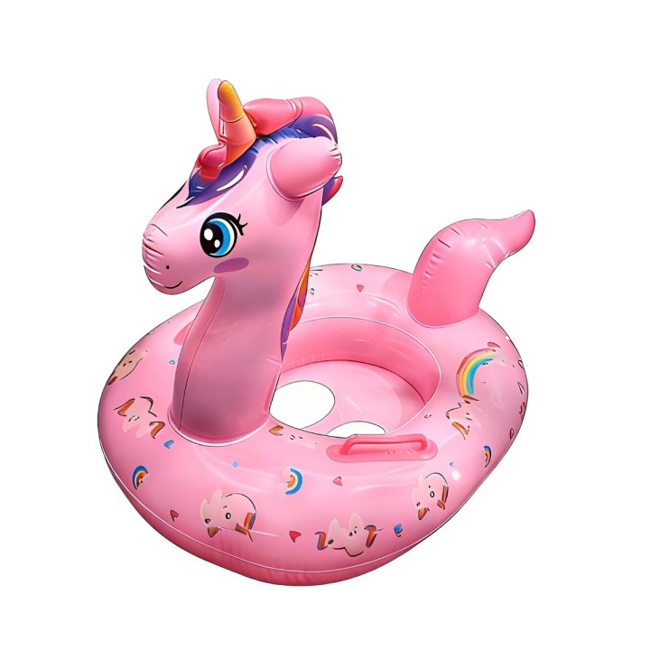 Flotador Inflable Para Niñas Diseño Unicornio Con Agarradera