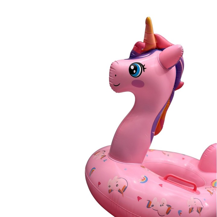 Flotador Inflable Para Niñas Diseño Unicornio Con Agarradera