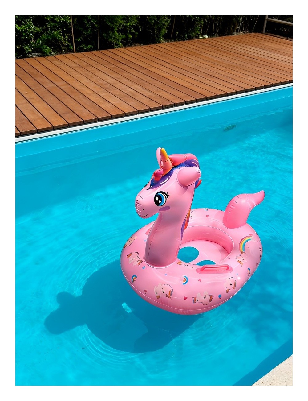 Flotador Inflable Para Niñas Diseño Unicornio Con Agarradera