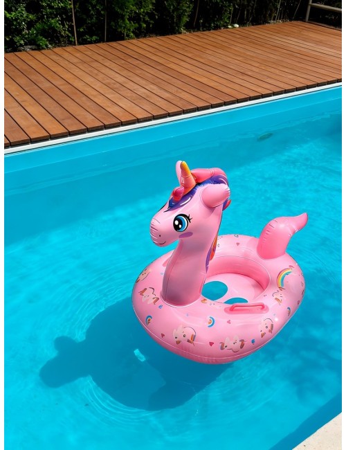 Flotador Inflable Para Niñas Diseño Unicornio Con Agarradera