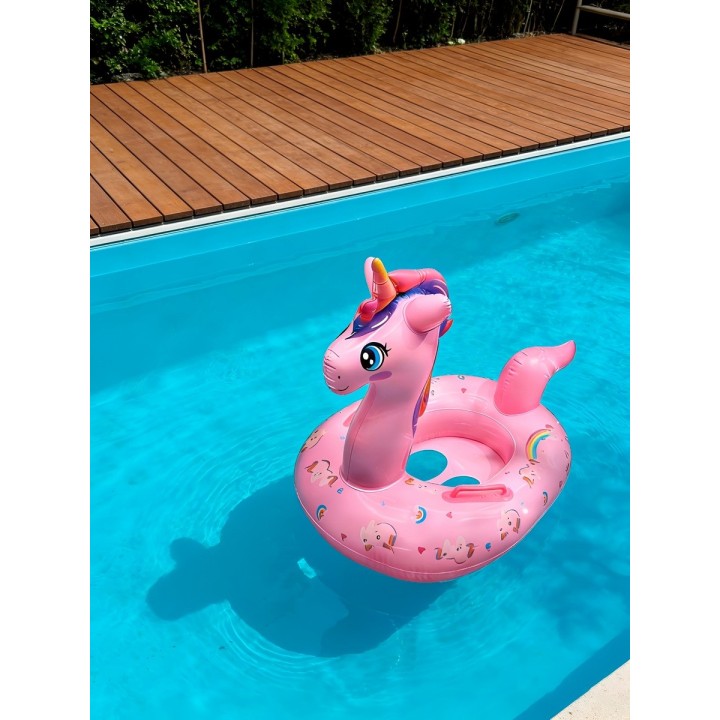 Flotador Inflable Para Niñas Diseño Unicornio Con Agarradera