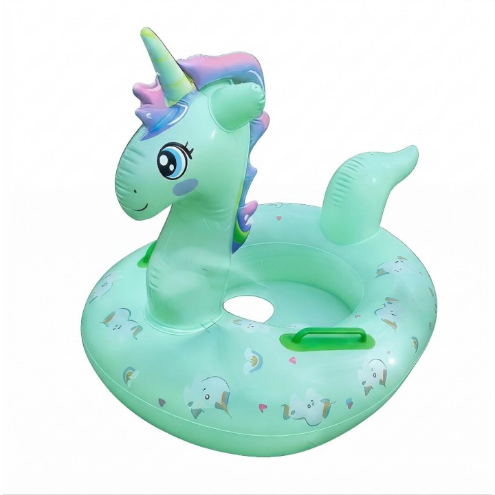 Flotador Inflable Para Niñas Diseño Unicornio Con Agarradera