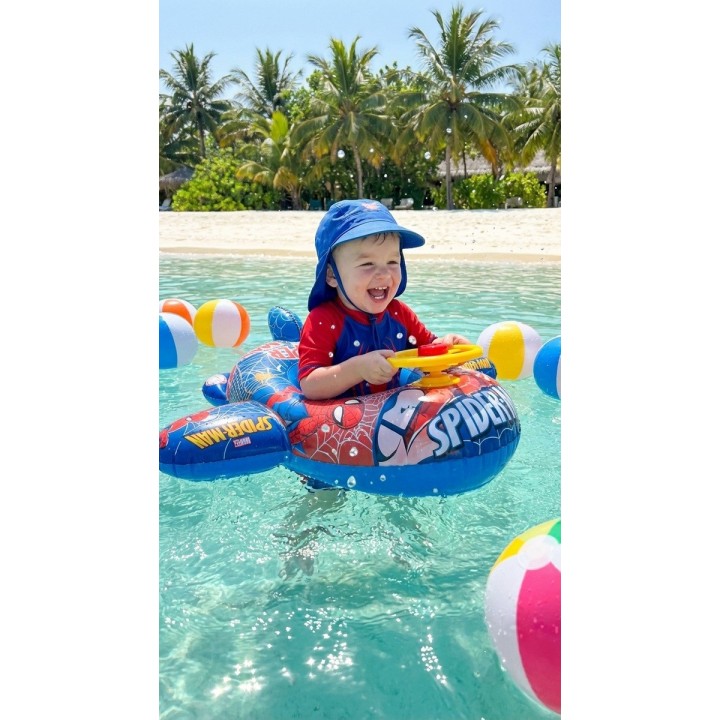 Flotador Inflable Para Niños Diseño Avion Con Timón Y Pito
