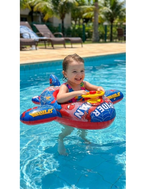 Flotador Inflable Para Niños Diseño Avion Con Timón Y Pito