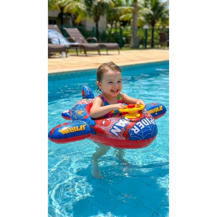 Flotador Inflable Para Niños Diseño Avion Con Timón Y Pito
