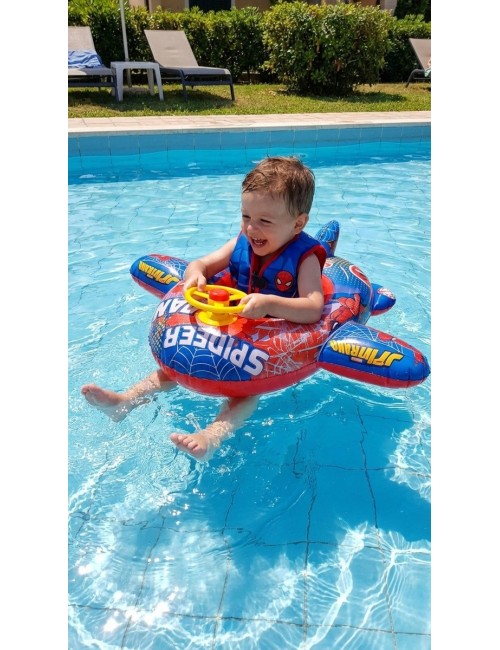 Flotador Inflable Para Niños Diseño Avion Con Timón Y Pito