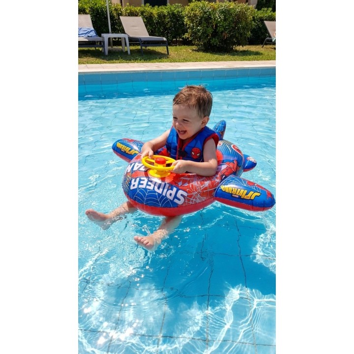 Flotador Inflable Para Niños Diseño Avion Con Timón Y Pito