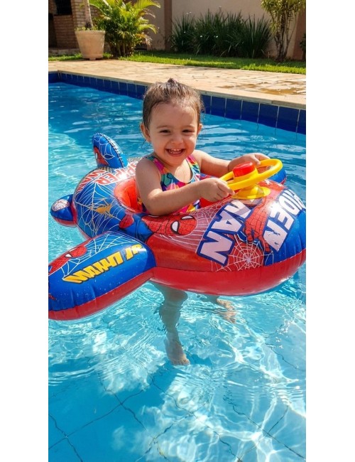 Flotador Inflable Para Niños Diseño Avion Con Timón Y Pito