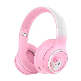 Audífonos Bluetooth Inalámbricos Niña Mascota Kawaii Luz Led