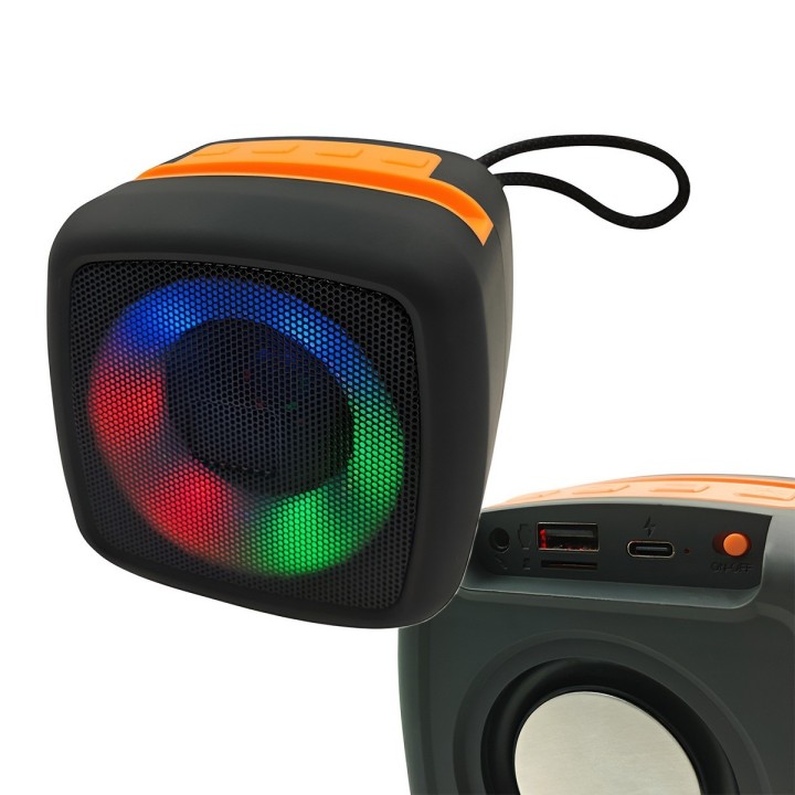 Parlante Bluetooth Portátil Dairu X-911 Luces Rgb 5w Usb Sd