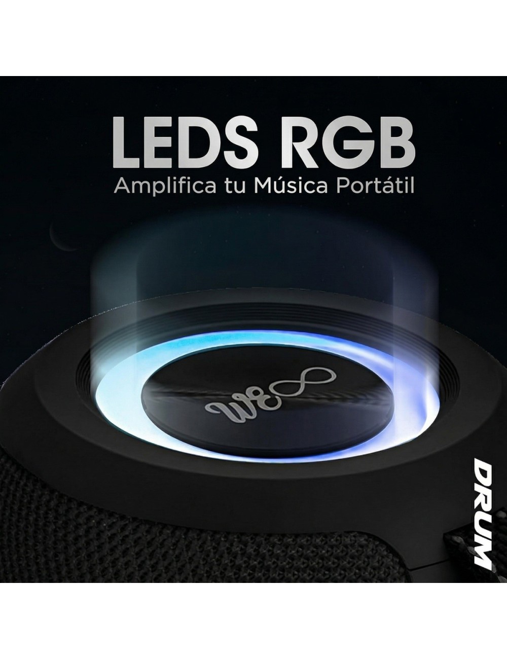 Parlante Bluetooth Compacto Hf-f105 Luces Rgb 10w Fm