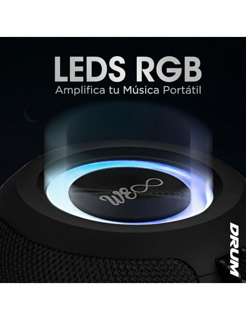 Parlante Bluetooth Compacto Hf-f105 Luces Rgb 10w Fm