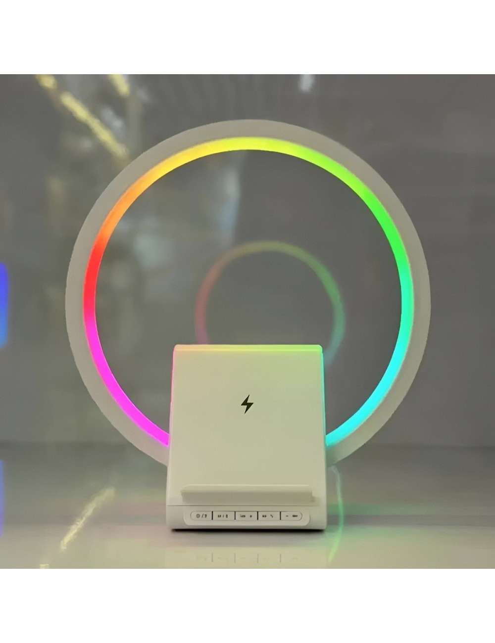 Lámpara Inteligente 4en1 Altavoz Bluetooth Carga Rápida 10w