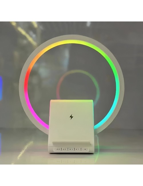 Lámpara Inteligente 4en1 Altavoz Bluetooth Carga Rápida 10w
