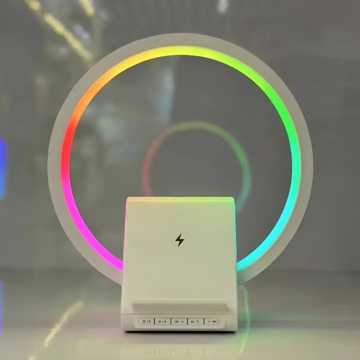 Lámpara Inteligente 4en1 Altavoz Bluetooth Carga Rápida 10w