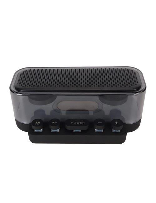 Parlante Bluetooth Transparente Rgb Con Botones Mecánicos Z6