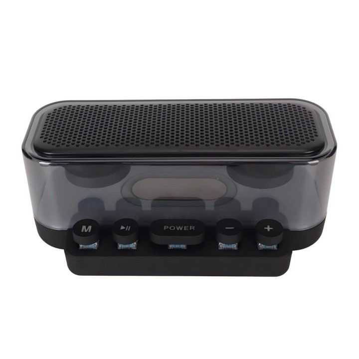 Parlante Bluetooth Transparente Rgb Con Botones Mecánicos Z6