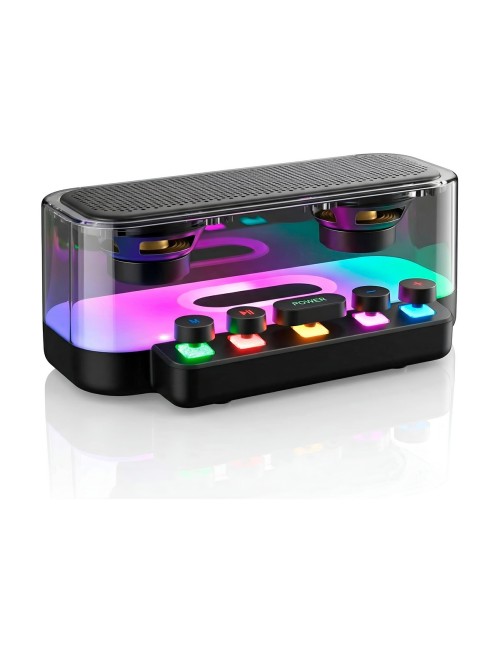 Parlante Bluetooth Transparente Rgb Con Botones Mecánicos Z6