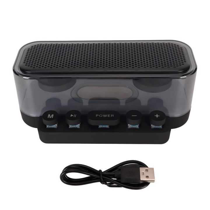 Parlante Bluetooth Transparente Rgb Con Botones Mecánicos Z6