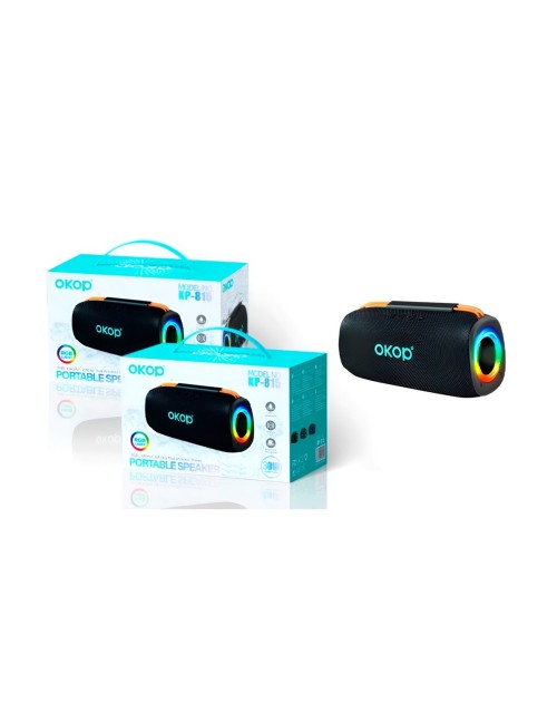 Parlante Bluetooth Potente Kp-815 Luces Rgb 30w Tws