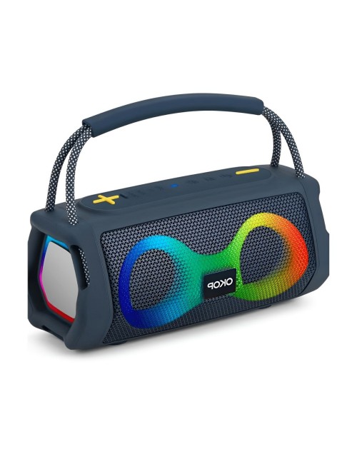 Parlante Bluetooth Portátil Kp-812 Luces Rgb 10w Potente
