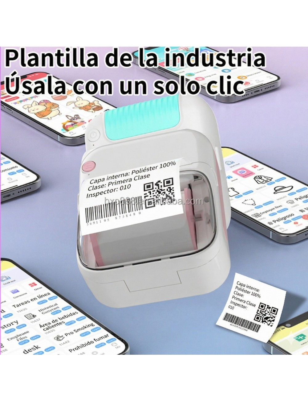 Mini Impresora Termica De Etiquetas Bluetooth Portatil App